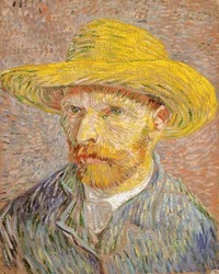 Zelfportret met een Strohoed keerzijde: De Aardappelschiller, 1887