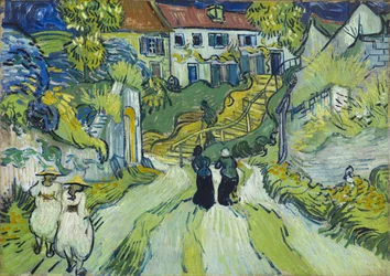 Trappenhuis in Auvers, juli 1890 (olieverf op doek)