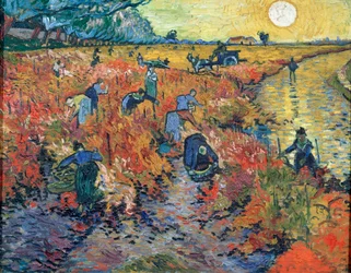 De rode wijngaarden bij Arles, 1888.