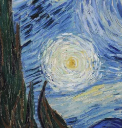 De Sterrennacht, juni 1889 (detail)