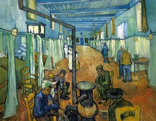 De ziekenzaal in het ziekenhuis van Arles