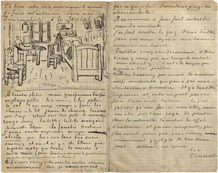 De slaapkamer, brief aan Paul Gauguin uit Arles, woensdag 17 oktober 1888