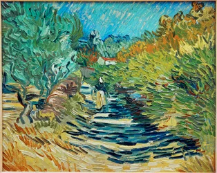 De weg naar Saint-Remy (olieverf op doek)