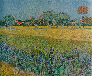 Uitzicht op Ales met bloeiende irissen, 1888
