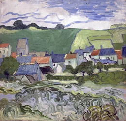 Zicht op Auvers-sur-Oise (Frankrijk) - Schilderij van Vincent van Gogh, olie op doek