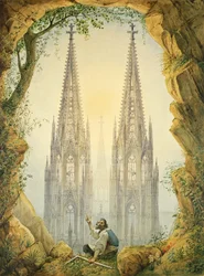 Visioen van de Voltooide Torenspitsen van de Dom van Keulen, 1861