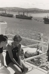 Een koppel aan boord van het cruiseschip 