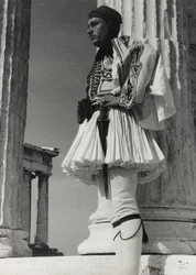 Griekse soldaat op de Akropolis, Athene, van de 