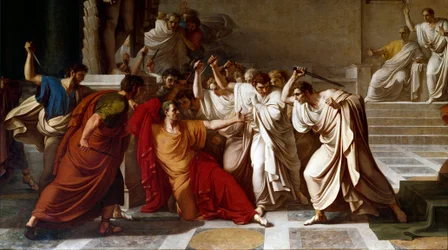 De dood van Julius Caesar, detail