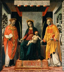 Madonna en Kind tussen St Faustinus en St Jovita