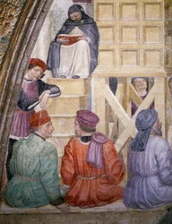 Het wonder van de wolk, (detail) uit Verhalen van Sint Petrus Martelaar