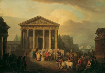 Offerhandeling voor Romeinse tempel