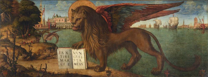 De Leeuw van Sint Marcus, door Carpaccio, Vittore (1460-1526). Tempera op doek