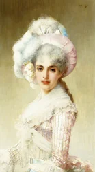 Elegante Dame in Roze
