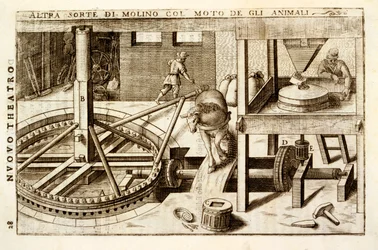 Paardgedreven maalmachine 1607