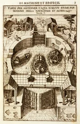 Hydraulische machine voor een kanaal of rivier sluis, 1607