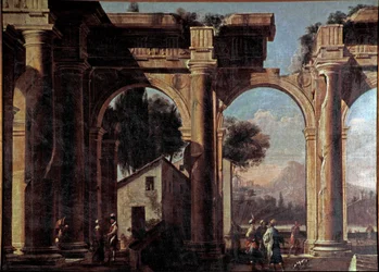 Landschap met ruïnes