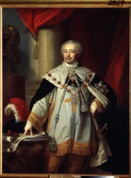 Portret van de politicus en vicekanselier van Rusland Alexander Kourakine