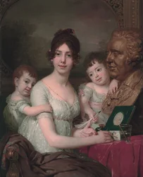 Portret van gravin Liubov Ilyinichna Kusheleva, née Bezborodko 1783-1809 met kinderen, 1803