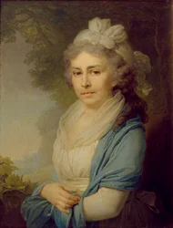 Portret van Yelizaveta Ivanovna Neklyudova 1773-1796, geboren Levashova, 1798