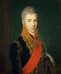 Portret van de kroonstalmeester Sergey Ilyich Mukhanov 1762-1842