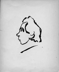 Portret van de Dichter Velimir Khlebnikov