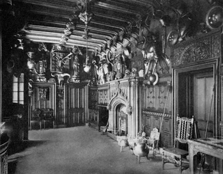 De hal van Abbotsford Hall, nabij Melrose, Schotland, 1924-1926