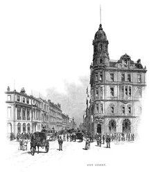 Pitt Street, Sydney, New South Wales, Australië, 1886