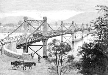 De Brug, Rockhampton, Queensland, Australië, 1886