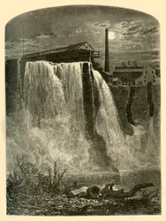 West Side, Upper Falls van de Genesee, 1874
