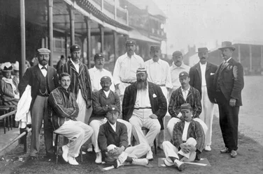 Het Engelse Test cricket XI in Nottingham, Nottinghamshire, 1899
