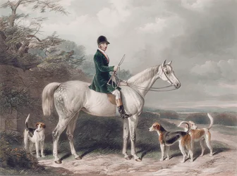 Mr. William Long op Bertha, gegraveerd door E. Hacker, 1849