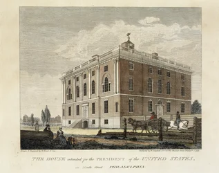 Het Huis Bestemd voor de President van de Verenigde Staten in Ninth Street Philadelphia