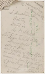 Ansichtkaart aan de redacteur van de Liverpool Weekly Courier, 14 augustus 1918