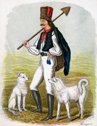 Hongaarse man met honden