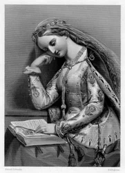 Elizabeth van York, koningin-gemalin van koning Hendrik VII van Engeland, 19e eeuw.