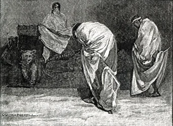 De keizer Theodore verleent een audiëntie uit 
