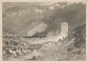 Ingang van de haven van Fowey, Cornwall