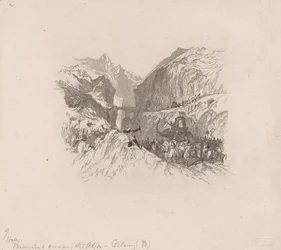 Hannibal passeert de Alpen (vignet)