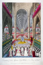 Kroning van Willem IV en koningin Adelaide in Westminster Abbey, Londen, 1831
