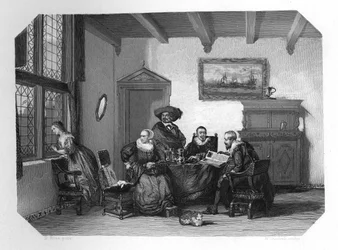 Een oud Nederlands familiehuishouden