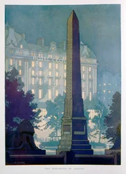 Twee Monumenten van Londen, advertentie voor het Hotel Cecil, 1925