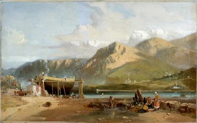 Scène op de Traeth Bach, Noord-Wales