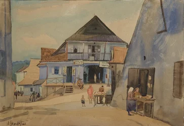 Marktplein in Kazimierz aan de Wisła