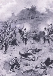 Aanval op de Redan, illustratie uit Britse gevechten op land en zee, 1915