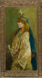 Portret van Sarah Bernhardt als Roxanna in 
