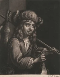 Jongen met een Dode Konijn en een Dode Vogel