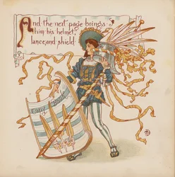 Illustratie voor Pothooks and Perseverance door Walter Crane
