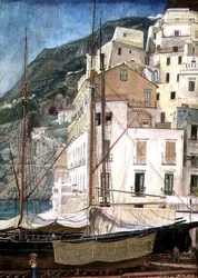 Boten in een Italiaanse haven