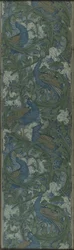Uitgesneden baan behang met vijgen en pauwen, ca. 1895